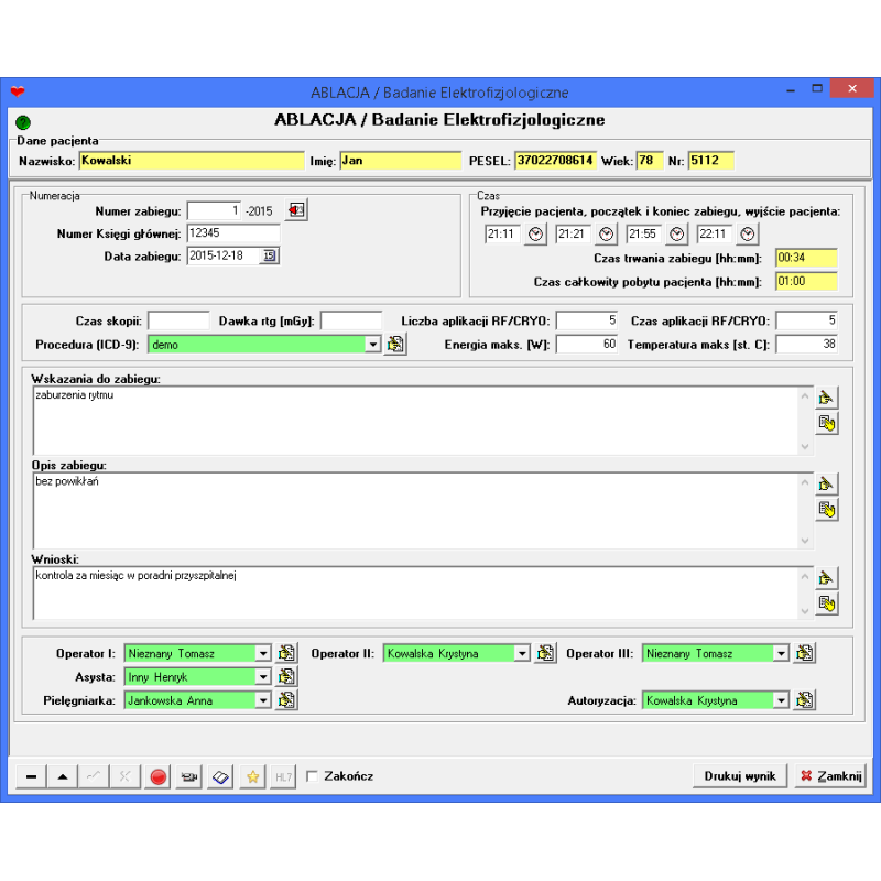 elektrofizjologia program baza danych elektrofizjologia program baza danych