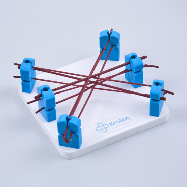 Laparoscopic trainer Clipping practice tubes